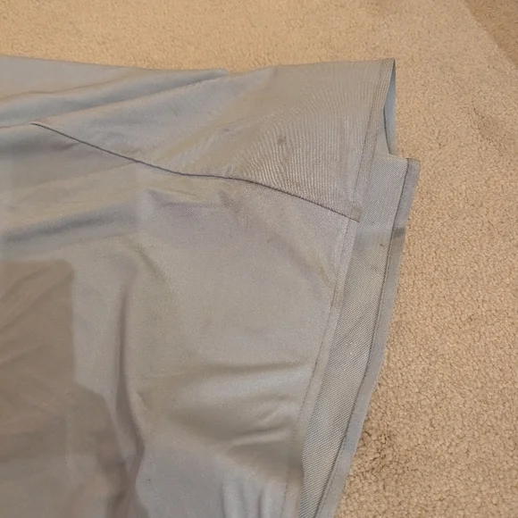 Off-the-Shoulder Corset Stretch Satin Mermaid Dress with Slight Train in Mist - Picture 9 of 16